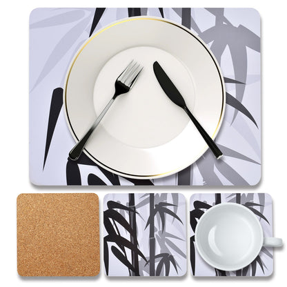 4 Pcs Clevinger MDF Coasters Bamboo