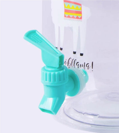 5 Pcs 3.8L Leakproof Beverage Dispenser with 4 Cups - Blue