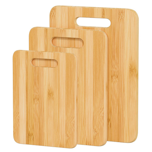 3 Pcs Bamboo Cheese Cutting Board Set(33×26×3cm)