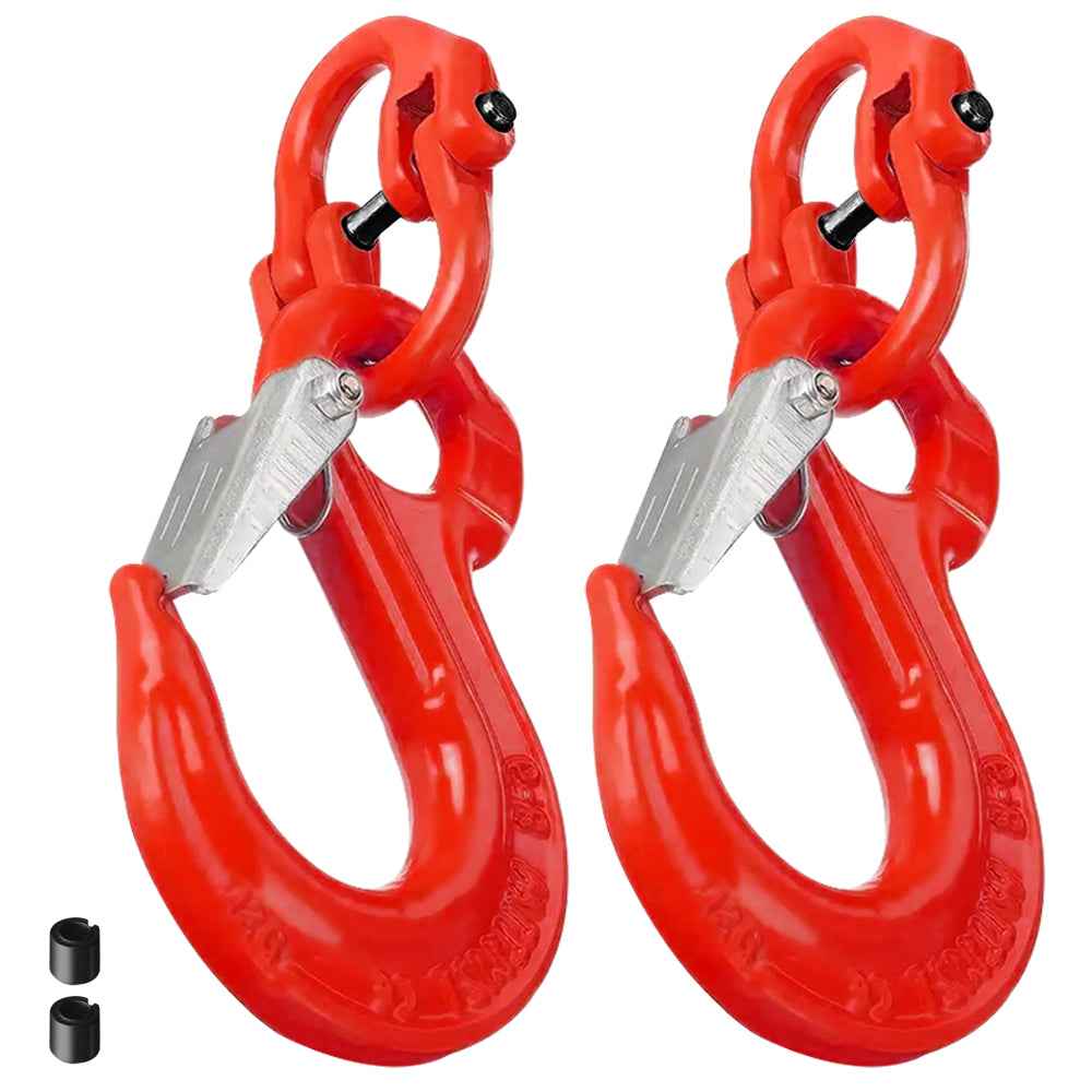 2 Pack Sling Hook with Hammerlock Heavy Duty Safety Sling Hooks for Cavan Camper Trailer Connecting Extend Safety Chain 3.15T