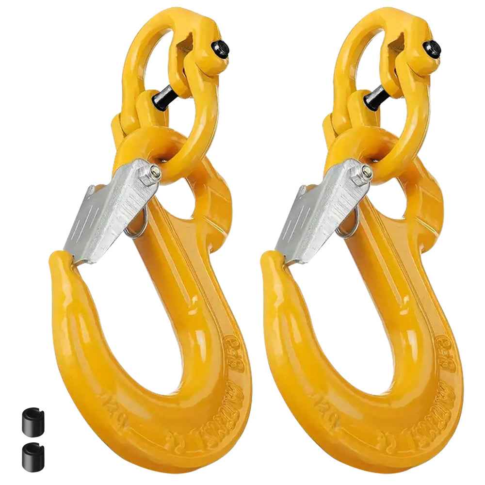 2 Pack Sling Hook with Hammerlock Heavy Duty Safety Sling Hooks for Cavan Camper Trailer Connecting Extend Safety Chain 1.12T