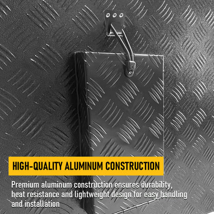 Cowl Cover for Truma Water Heater, Universal Aluminum Black Console Replacement Part, Powder-Coated External Flue Vent, 27x15x4cm