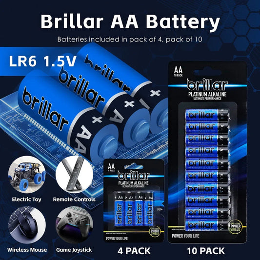 10 pcs AA Platinum Alkaline Batteries