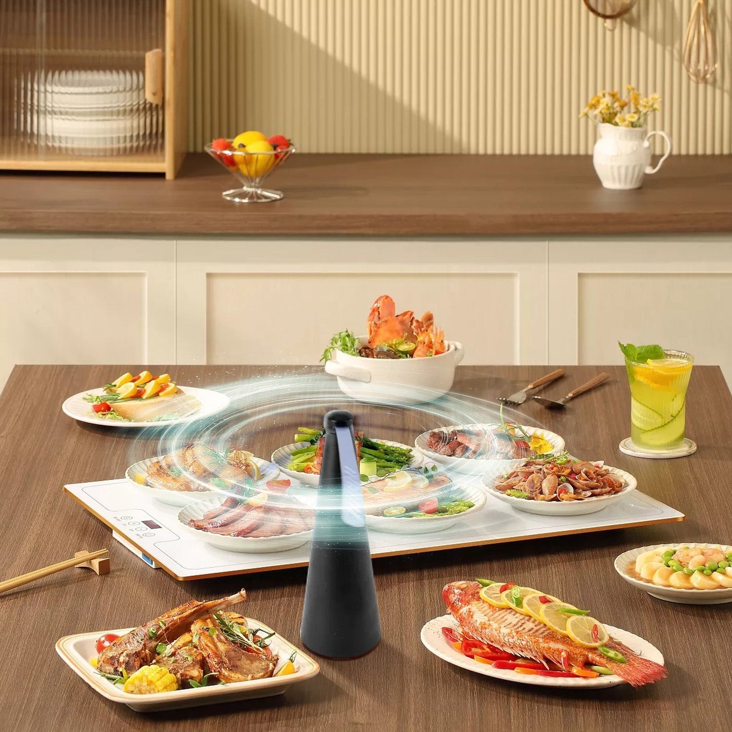 Battery Operated Shoo-Fly Chemical Free Fly Repellent Fan Black