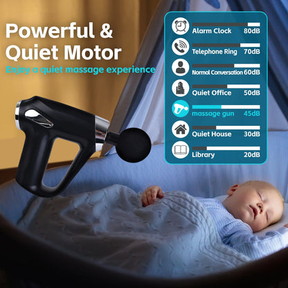 Remology Impact Therapy 6 Adaptive Speed USB-C Massage Gun with 4 Heads
