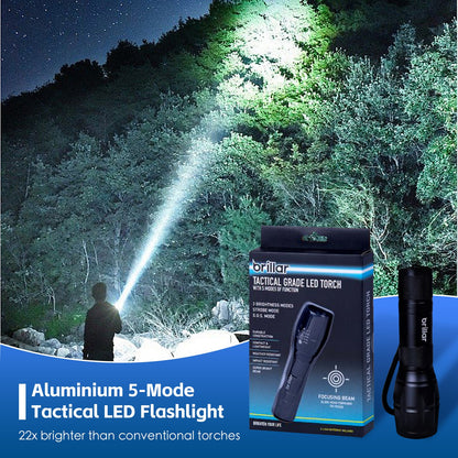 Aluminium 5-Mode Tactical LED Flashlight