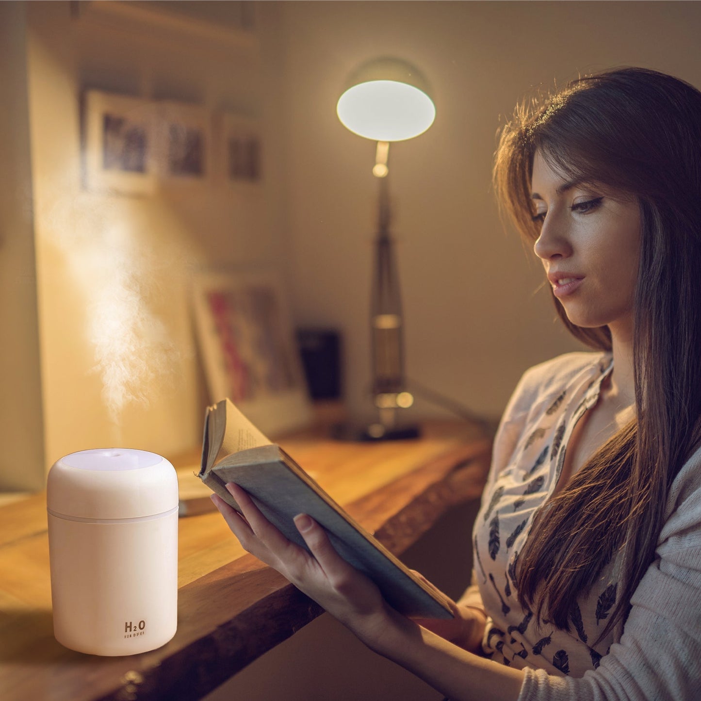 Livingtoday Mini LED Ultrasonic Humidifier 300ml