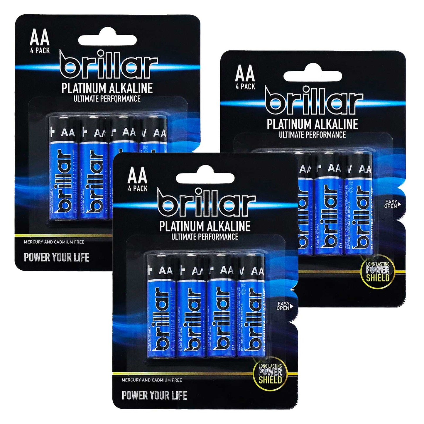 12Pcs Brillar AA Platinum Alkaline Batteries