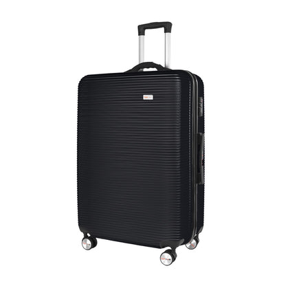 28" Digital Weighing Scale and USB Charging Port Lightweight Luggage Suitcase Black