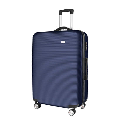 28" Digital Weighing Scale and USB Charging Port Lightweight Luggage Suitcase Blue