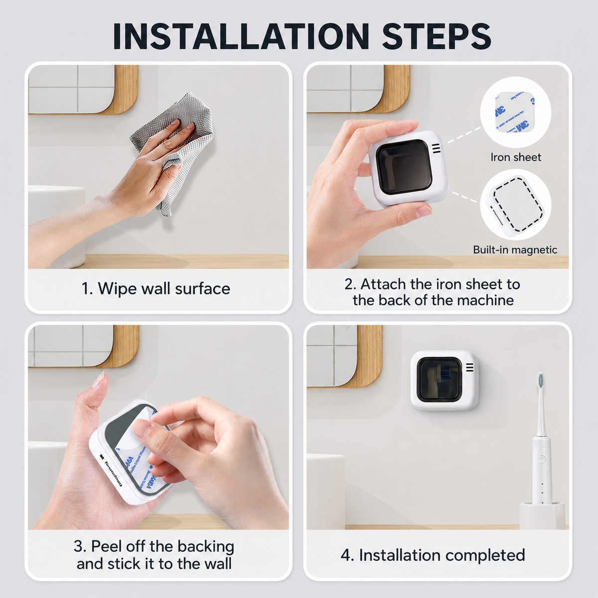 UV-C Toothbrush Steriliser 5.5x4.5x2.5cm Rechargeable — 14