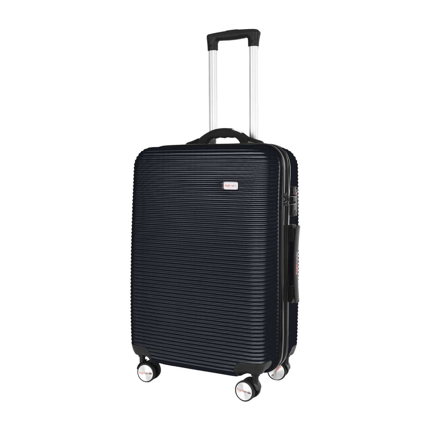 24" Digital Weighing Scale and USB Charging Port Lightweight Luggage Suitcase Silver Black