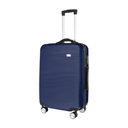 24" Digital Weighing Scale and USB Charging Port Lightweight Luggage Suitcase Silver Blue