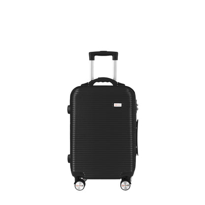 20" Digital Weighing Scale and USB Charging Port Lightweight Carry-on Luggage Suitcase Black