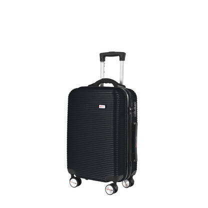 20" Digital Weighing Scale and USB Charging Port Lightweight Carry-on Luggage Suitcase Black