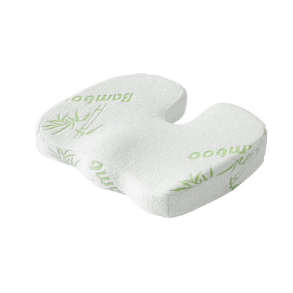 2 Pcs Bamboo Memory Foam Pressure-Relief Seat Cushions – Ergonomic Large Support (45 × 35 × 7 cm)