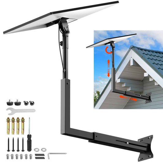 Long Arm Mount for Starlink Gen 3 Standard, Adjustable Telescoping Roof & Wall Bracket with 90°–180° Angle Adjustment