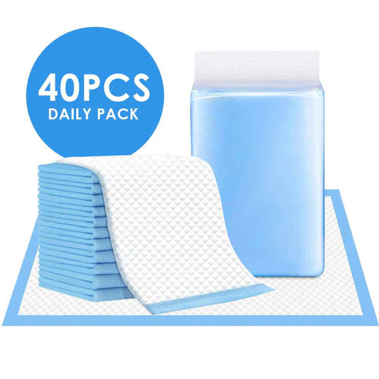 40Pcs Adult Disposable Bed Underpads – 450mL Absorbent Bed Protectors(60x90cm)