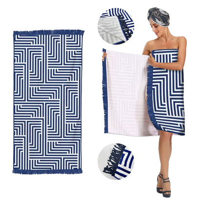 Rectangular Beach Towel with Tassel