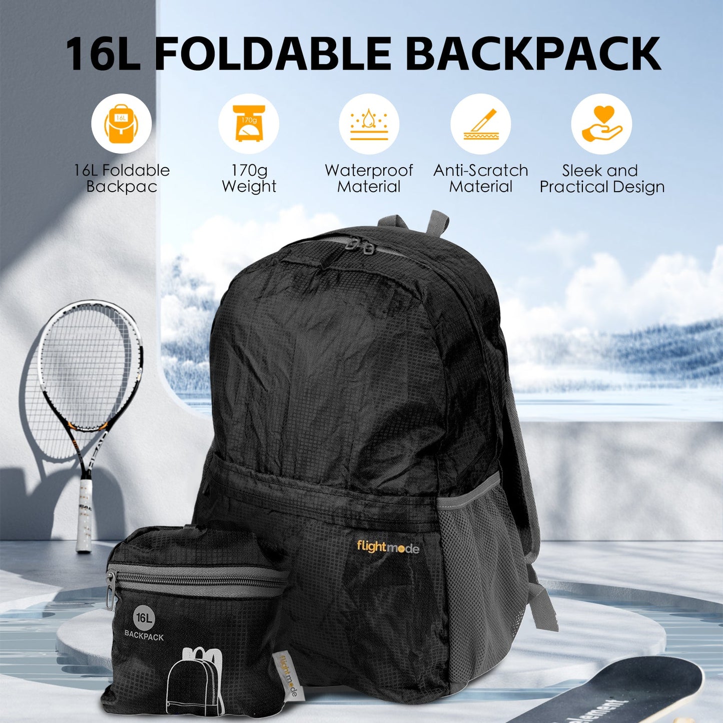 16L Travel Foldable Lightweight Backpack/Daypack