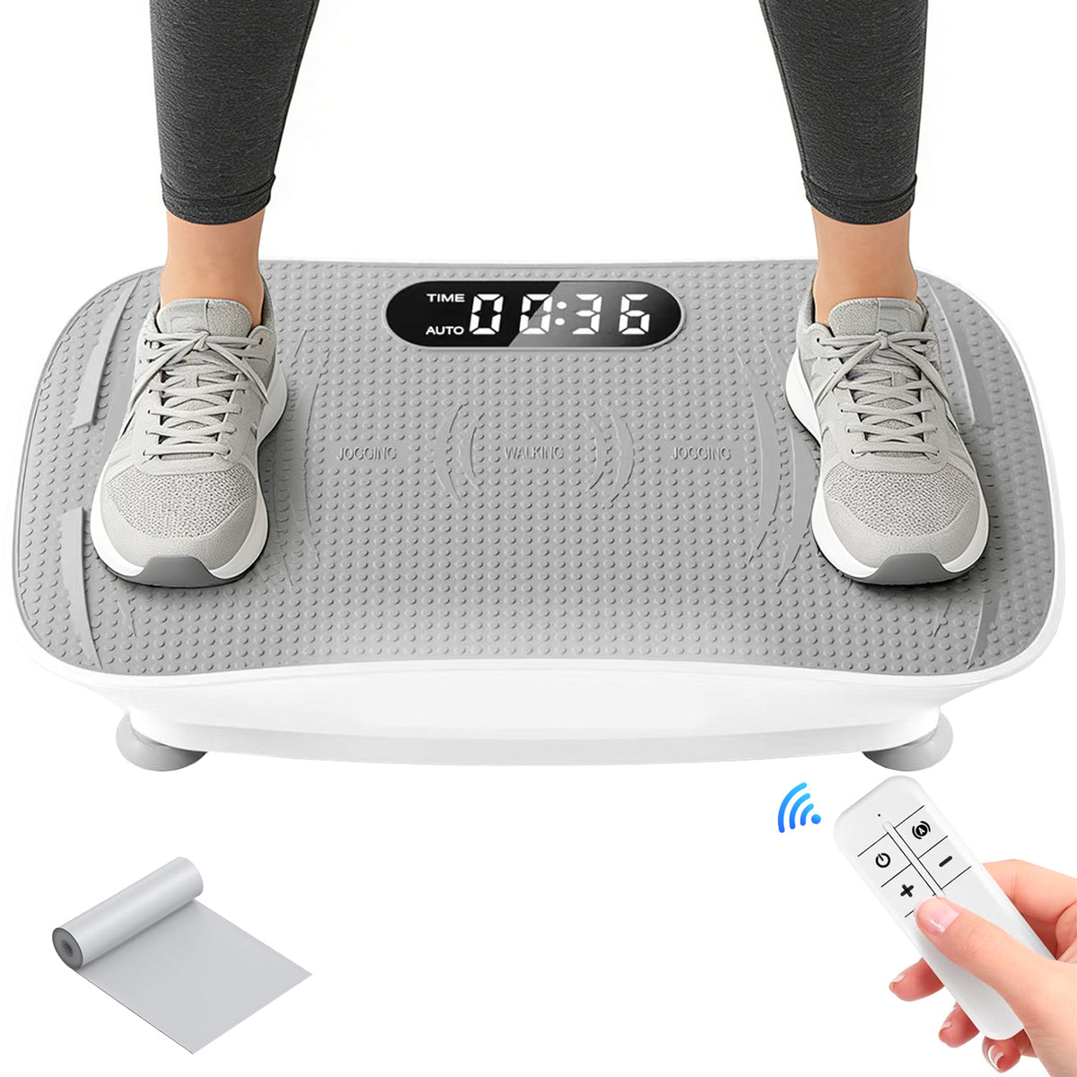 Vibration Plate Exercise Machine with LED Touch Screen & Bluetooth Speaker, Whole Body Vibration Fitness Platform with Multiple Modes
