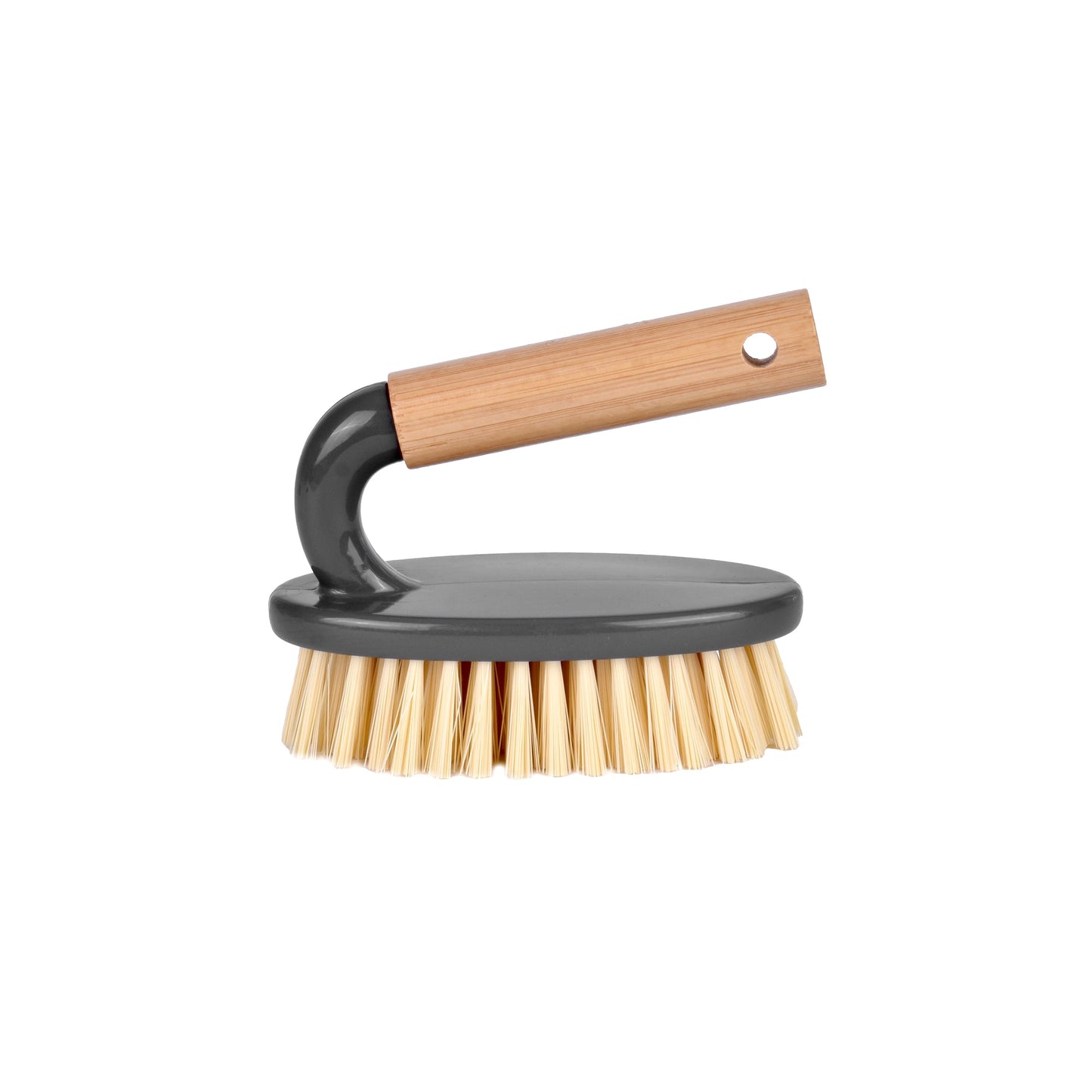 Bamboo Handle Iron Household Scrubber Brush
