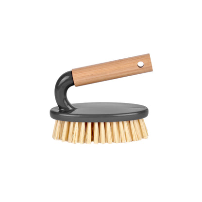 Bamboo Handle Iron Household Scrubber Brush