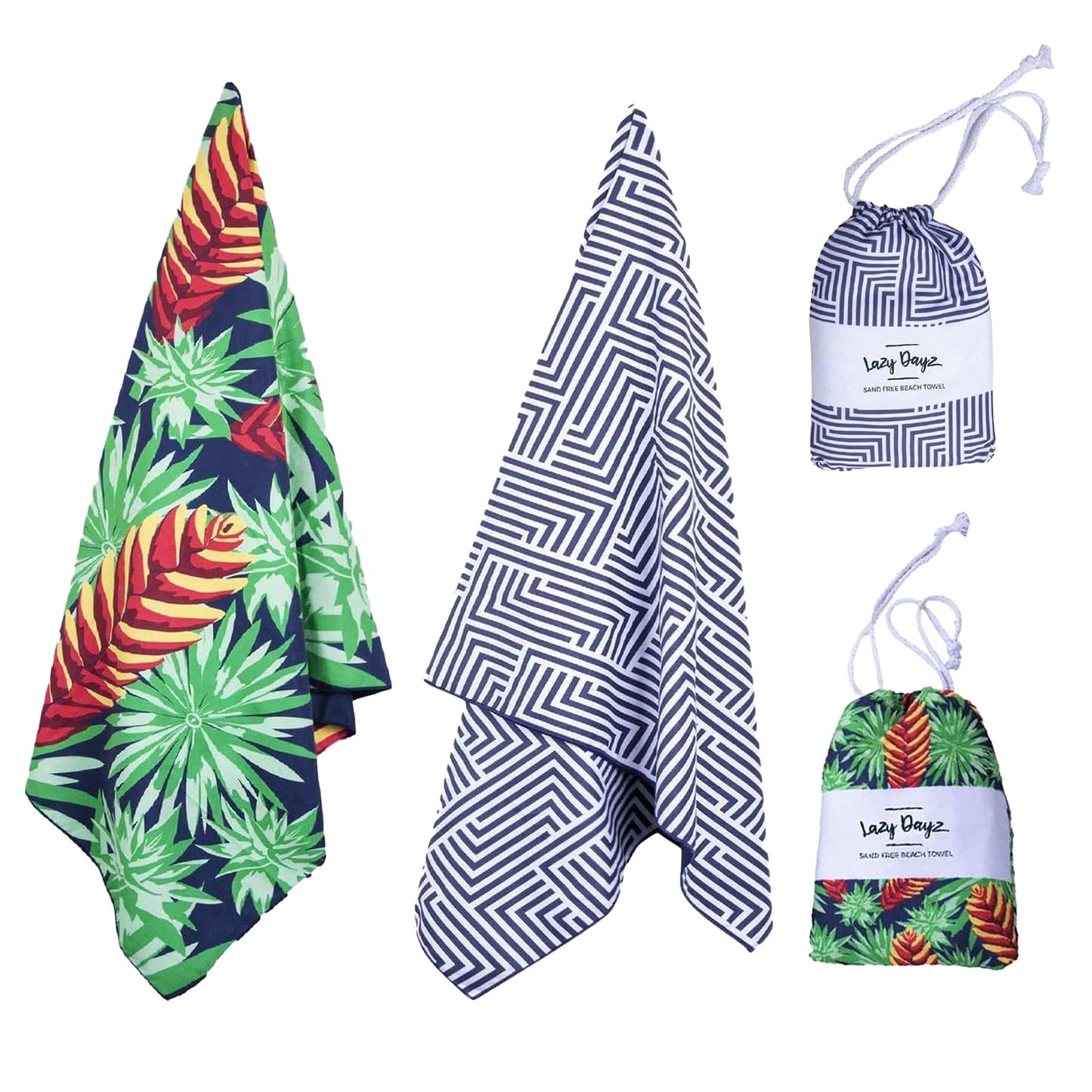 Lazy Dayz Quick Drying Sand Free Beach Towel - Makena
