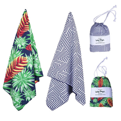 Lazy Dayz Quick Drying Sand Free Beach Towel - Makena