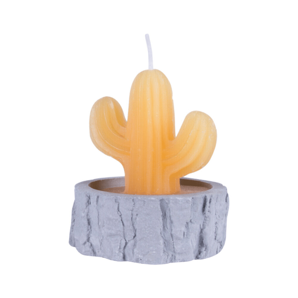 4 Pcs Simulation Plant Cactus Candle Tea Light Home Decor Table Tealight Mini