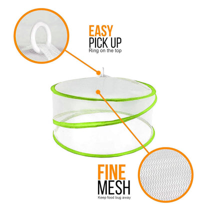 3 Pcs Pop Up Food Covers, Mesh Fly Protection, Picnic Cover