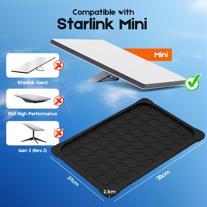 Silicone Cover for Starlink Mini, Weather-Resistant Protective Case for Outdoor Use, Black