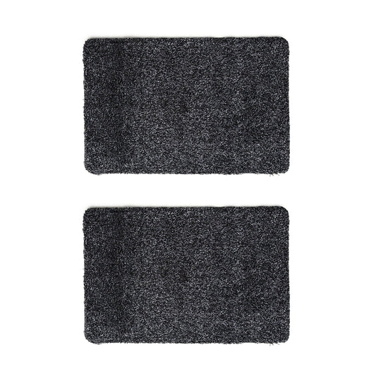 2 Pcs Super Absorbent Microfibre Non-Slip Doormat – Washable, Heavy-Duty