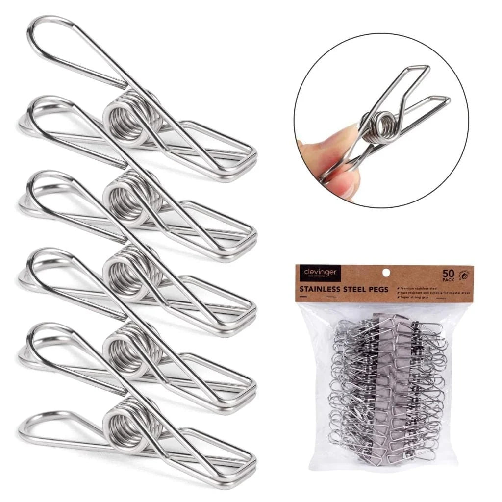 50Pcs Rust Resistant Stainless Steel Pegs