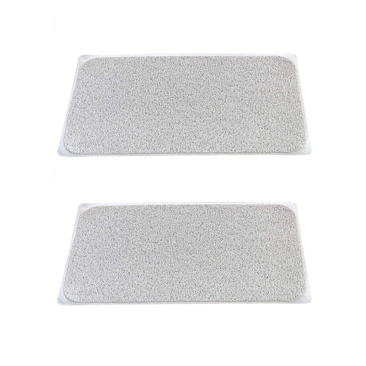 2 Pcs Premium Non-Slip Loofah Shower Mat Bathroom Safe 75 x 44 cm