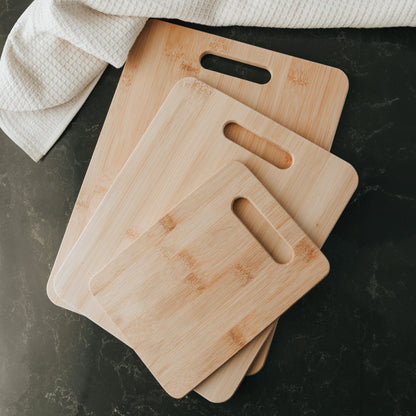 6 Pcs Bamboo Cheese Cutting & Serving Board Set – Moso Bamboo, Reversible, BPA-Free