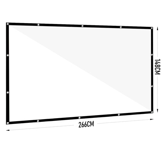 120-Inch Foldable Projector Screen – Portable 16:9 Display for Indoor & Outdoor Viewing