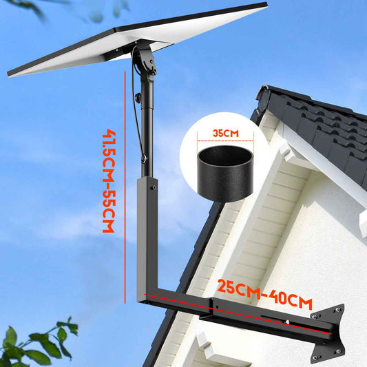 Long Arm Mount for Starlink Gen 3 Standard, Adjustable Telescoping Roof & Wall Bracket with 90°–180° Angle Adjustment
