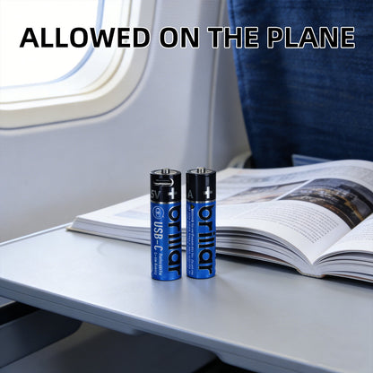 2 PCS AAA USB Rechargeable LI-ION Battery