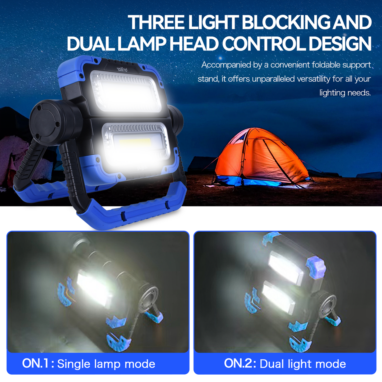 Brillar 600 Lumen Versatile 360¬∞ Rotating COB LED Work Lamp