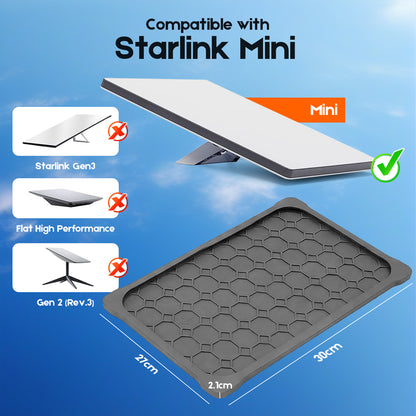 Silicone Cover for Starlink Mini, Weather-Resistant Protective Case for Outdoor Use, Grey