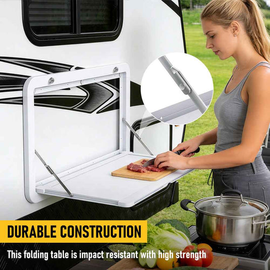 Aluminium Folding Caravan Table – Lockable, 50kg Capacity(80x36x45cm)