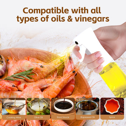 2 Pcs 200ml Refillable Oil Spray Bottles