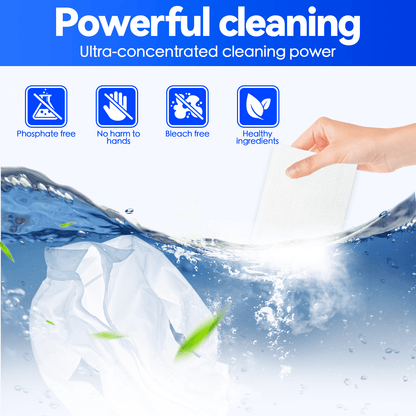 200 Pcs Ultra‑Concentrated Eco-Friendly Laundry Detergent Sheets – Plastic-Free, Travel-Friendly, Pre‑Measured