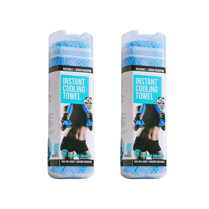 2 Pcs  Washable, Reusable Ice Cooling Towel – Outdoor Sport, Jogging, Cycling & Gym Cloth