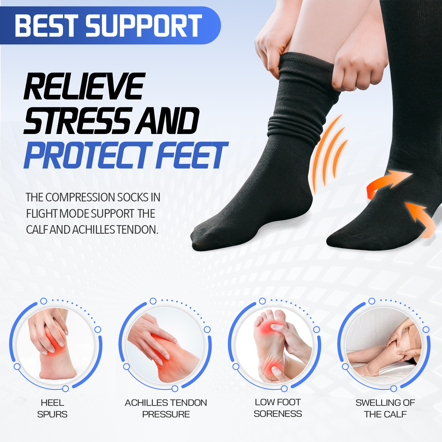 2 pairs of Miracle Compression Socks - Medium