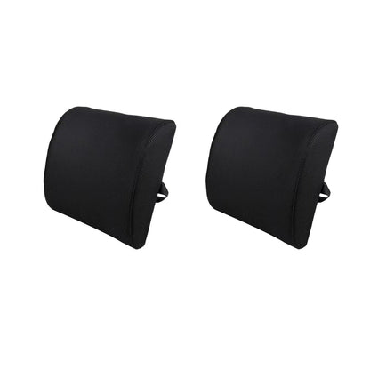 2 Pcs Bamboo Memory Foam Lumbar Support Cushion – Ergonomic Back Support Pillow