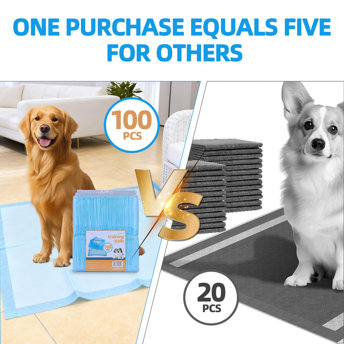 400 Pcs Dog Absorbent Training Pad 60 x 60 cm