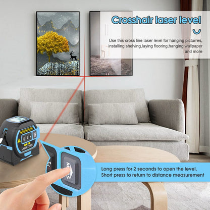 Living Today laser tape measure 40m Laser Measure, Cross-line Laser Level, 5m Tape Measure Blue