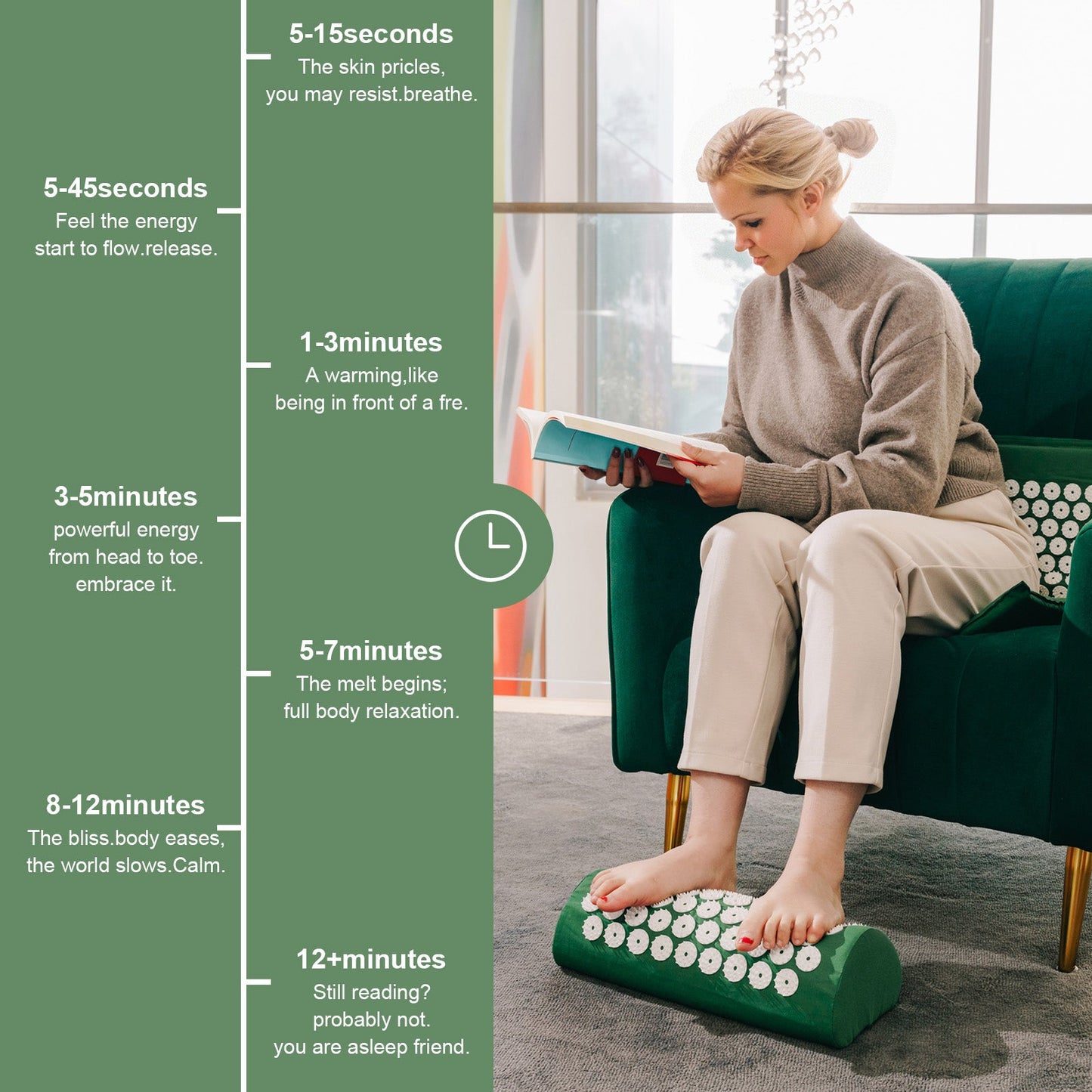 Acupressure Mat and Pillow Set with Bag